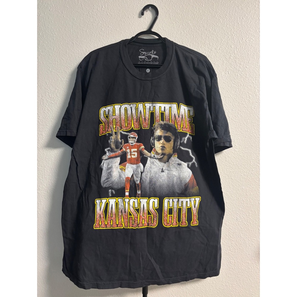 Squints Apparel Patrick Mahomes Showtime Kansas City Graphic T-Shirt Mens XL Blk